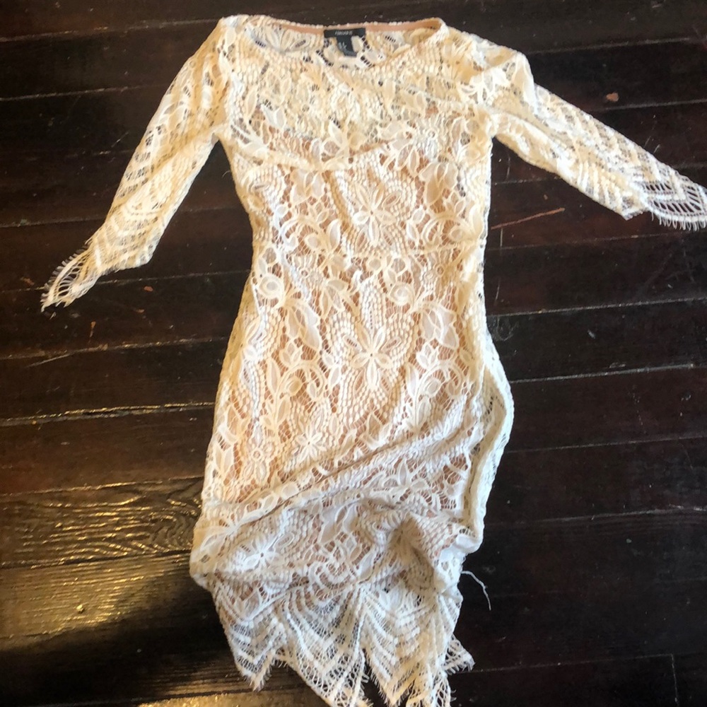 Forever 21 White Floral Dress Sz S